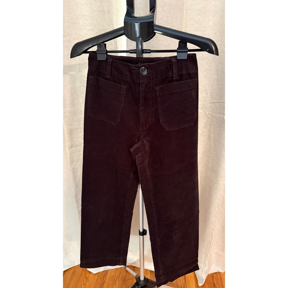 Quince Organic Stretch Corduroy Cropped Wide Leg Pants Women's 0 Espresso NWOT